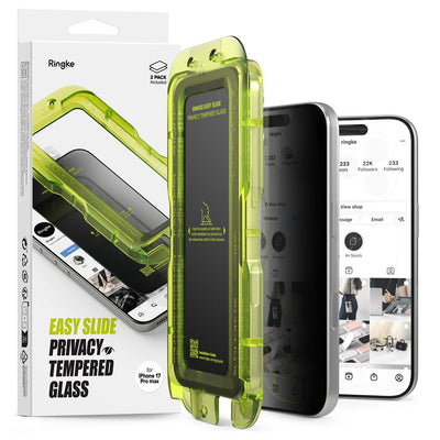 Folie Ringke Easy Slide 2-pack Privacy Glass pentru iPhone 17 Pro Max
