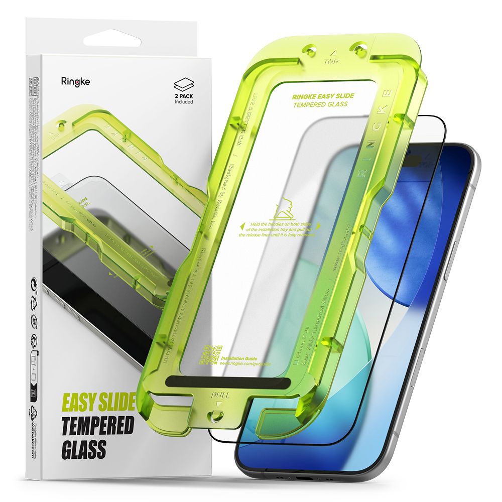 Folie Ringke Easy Slide 2-pack sticla pentru iPhone 17 Air - Negru