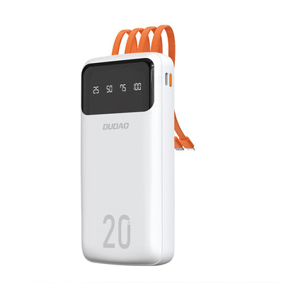 Cablu Dudao Large Capacity Acumulator extern cu 4 Built-in 20000mAh USB Type C + Micro USB + Lightning + Usb-a (Input) -