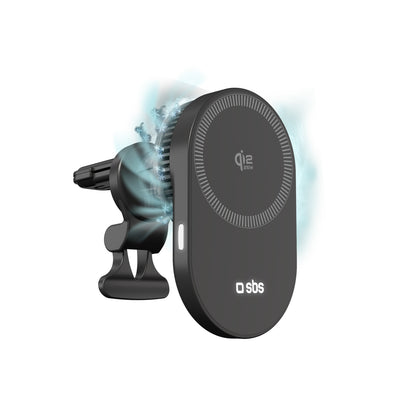 Incarcator wireless SBS Magnetic Suport cu Qi2.2 25W cu Active Cooling - Negru