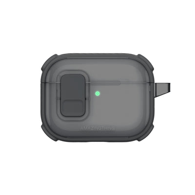 Husa Amazingthing Titan Pro Mag Transparent pentru AirPods Pro 3 - Negru