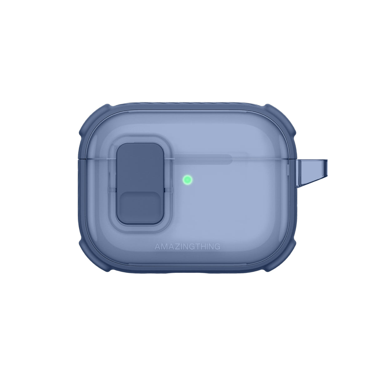 Husa Amazingthing Titan Pro Mag Transparent pentru AirPods Pro 3 - Albastru