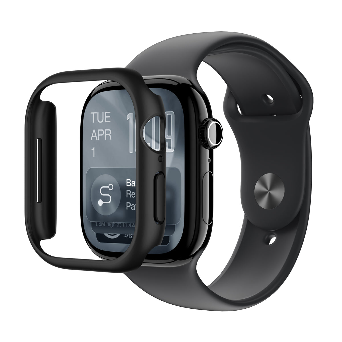 Husa Amazingthing Minimal Protective pentru Apple Watch Series 11 42mm - Negru