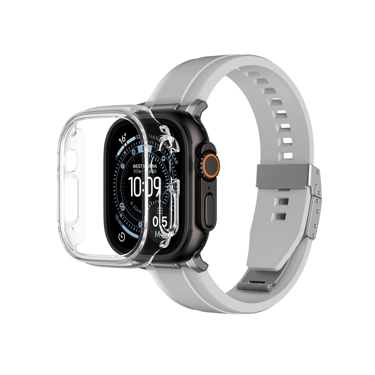 Husa Amazingthing Minimal Protective pentru Apple Watch Uitra 3 49mm - Transparent