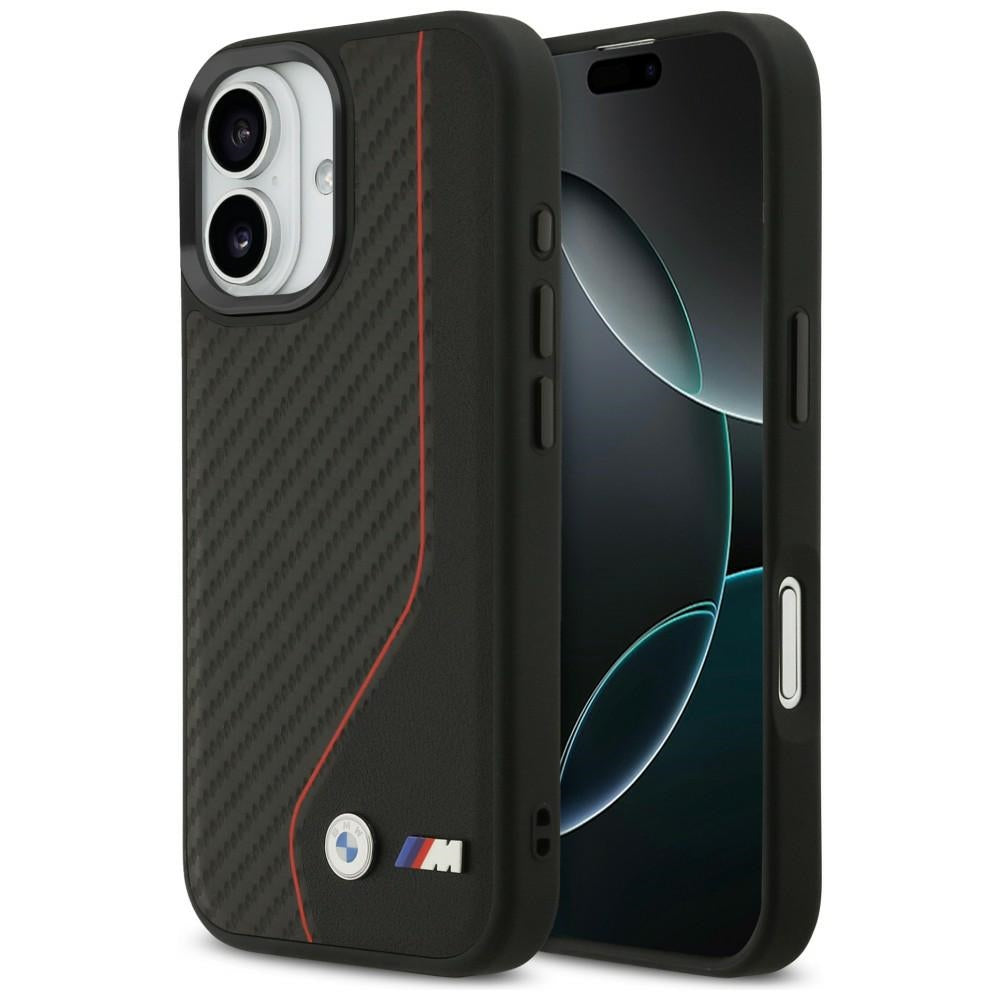 Husa BMW M Carbon Line & Logo Magsafe pentru iPhone 17 - Rosu