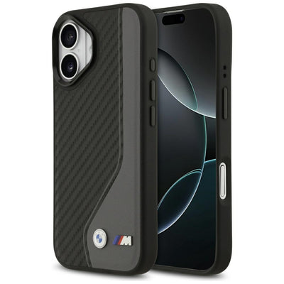 Husa BMW M Carbon Logo Magsafe pentru iPhone 17 - Negru And Gri