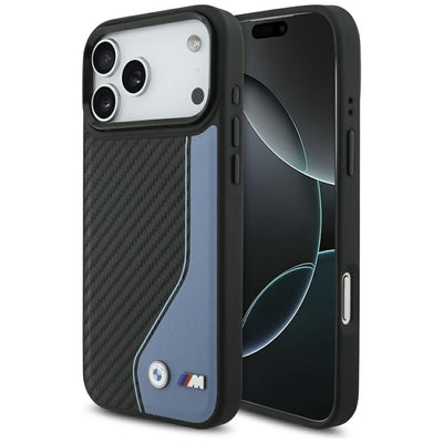 Husa BMW M Carbon Logo Magsafe pentru iPhone 17 Pro Max - Albastru