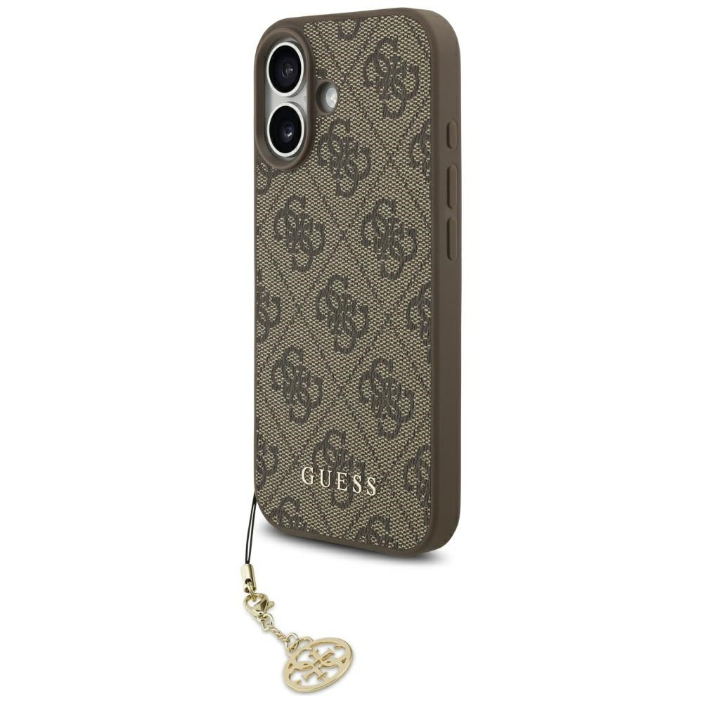 Husa Guess 4G Charms Collection Magsafe pentru iPhone 17 - Maro
