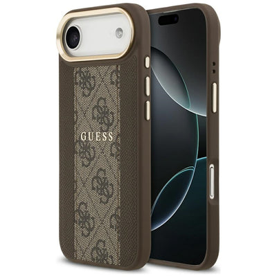 Husa Guess 4G Stripe Magsafe pentru iPhone Air - Maro