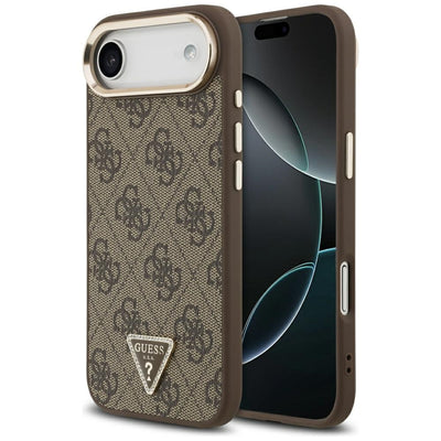 Husa Guess 4G Triangle Logo Magsafe pentru iPhone Air Maro - Auriu