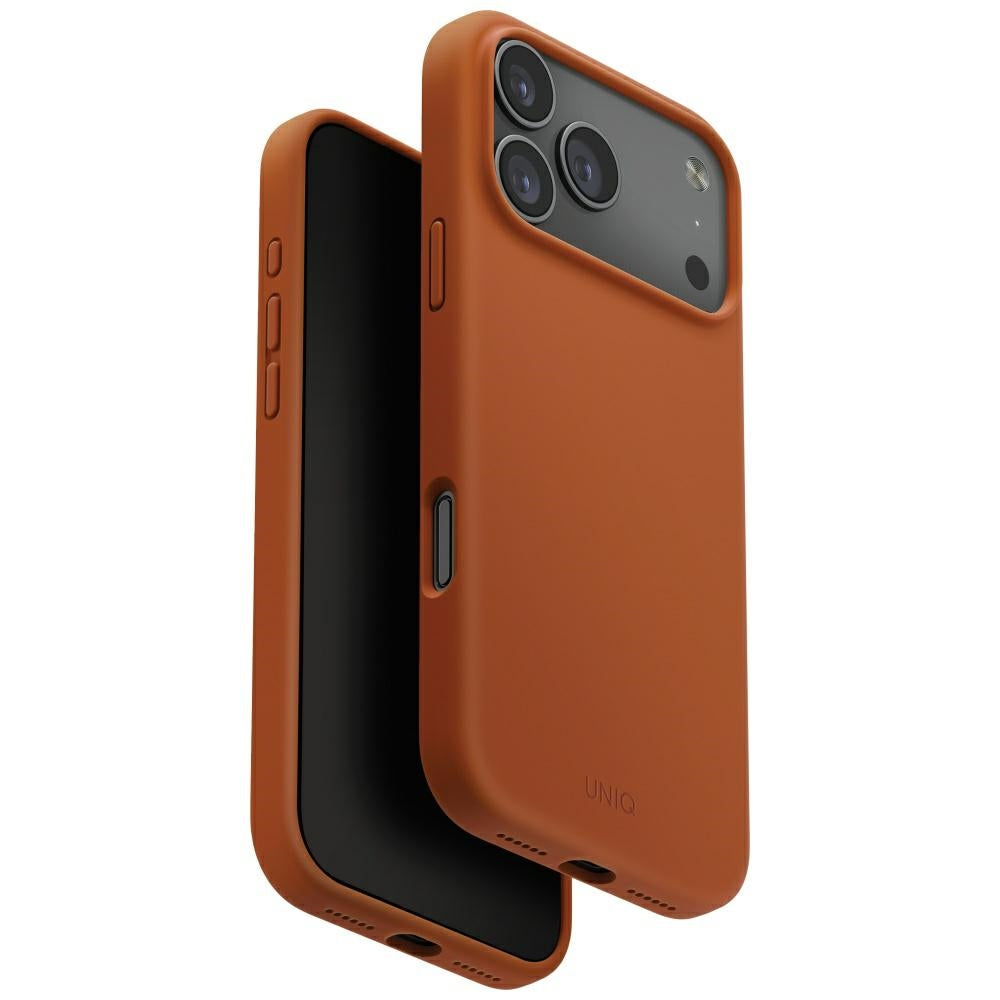 Husa Uniq Lino pentru iPhone 17 Pro Max Magclick Charging - Portocaliu