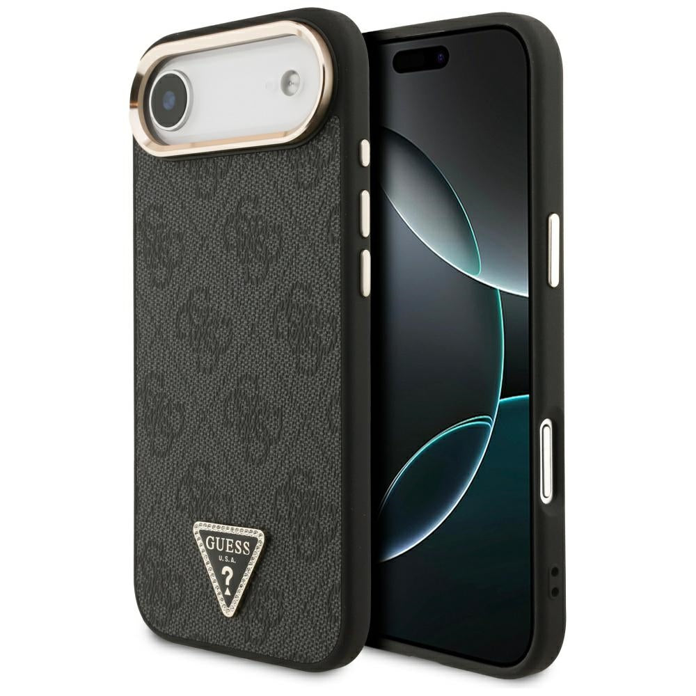 Husa Guess 4G Triangle Logo Magsafe pentru iPhone Air - Negru And Auriu