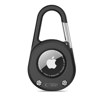 Husa Tech-protect Slidelock Carabiner Keychain pentru Apple AirTag 1/2 - Negru