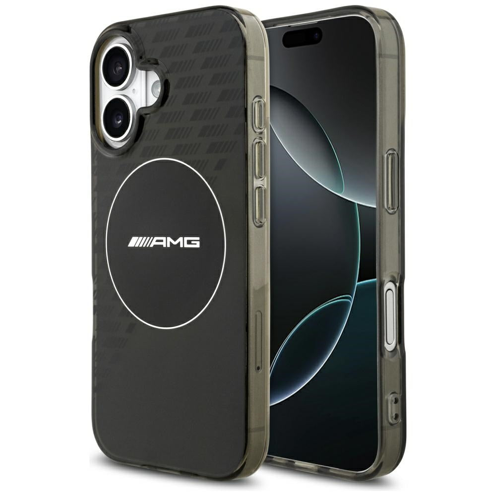 Husa AMG Nauble Layer Transparent Smocked Magsafe pentru iPhone 17 - Negru