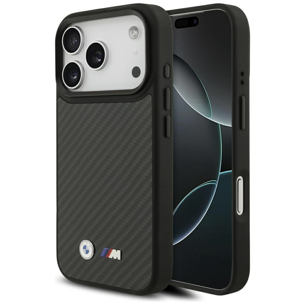 Husa BMW M Kevlar Matt Magsafe pentru iPhone 17 Pro - Negru