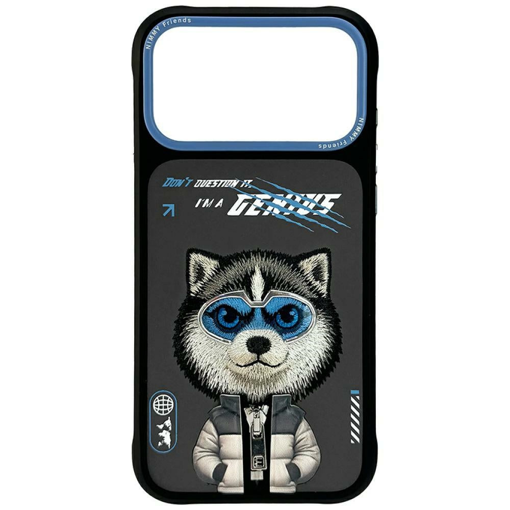 Husa Nimmy Cool&Cute 2.0 Wolf pentru iPhone 17 Pro Max - Negru