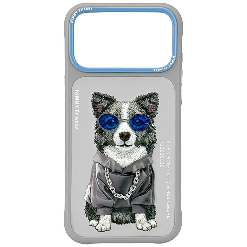 Husa Nimmy Glasses Cool Nag pentru iPhone 17 Pro - Gri