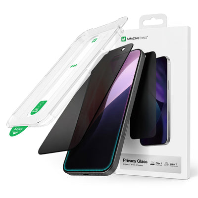 Folie Amazingthing Titan Vision 7 sticla pentru iPhone 17 Pro Max Privacy