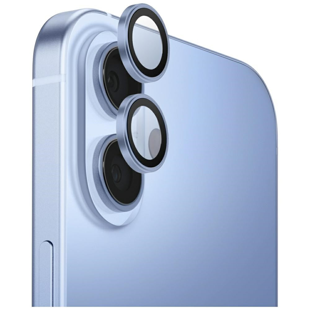Folie Uniq Optix Aluminum Camera Lens Protector pentru iPhone 17 cu Applicator - Albastru