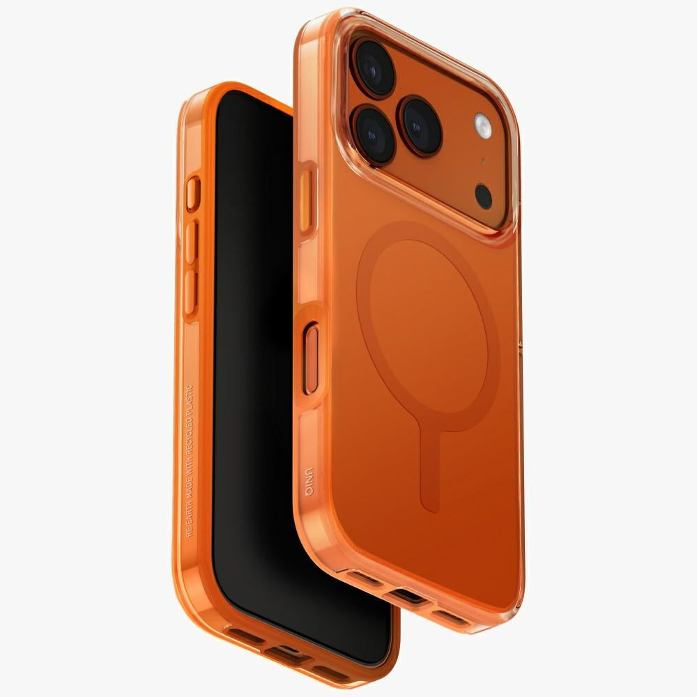 Husa Uniq Clario Magclick Charging pentru iPhone 17 Pro - Portocaliu