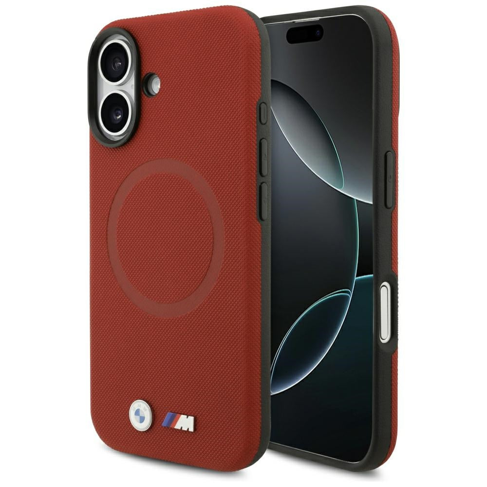 Husa BMW M FW Metal Logo Magsafe pentru iPhone 17 - Rosu
