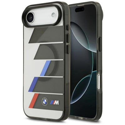 Husa BMW M IML Metal Buttons Tricolor Lines Magsafe pentru iPhone Air - Gri