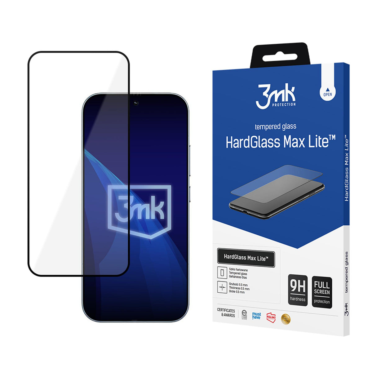 Folie 3mk Hardglass Max Lite Negru sticla pentru Xiaomi 17 / 17 Pro