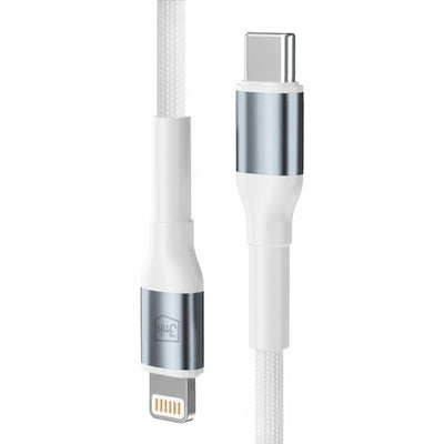 Cablu 3mk Hyper N-series Usb-c / Lightning 1m 9V/2A 20W / Alb