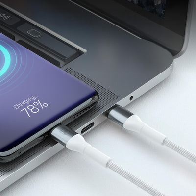 Cablu 3mk Hyper N-series Usb-a / Usb-c 1m 9V/2A 18W / Alb