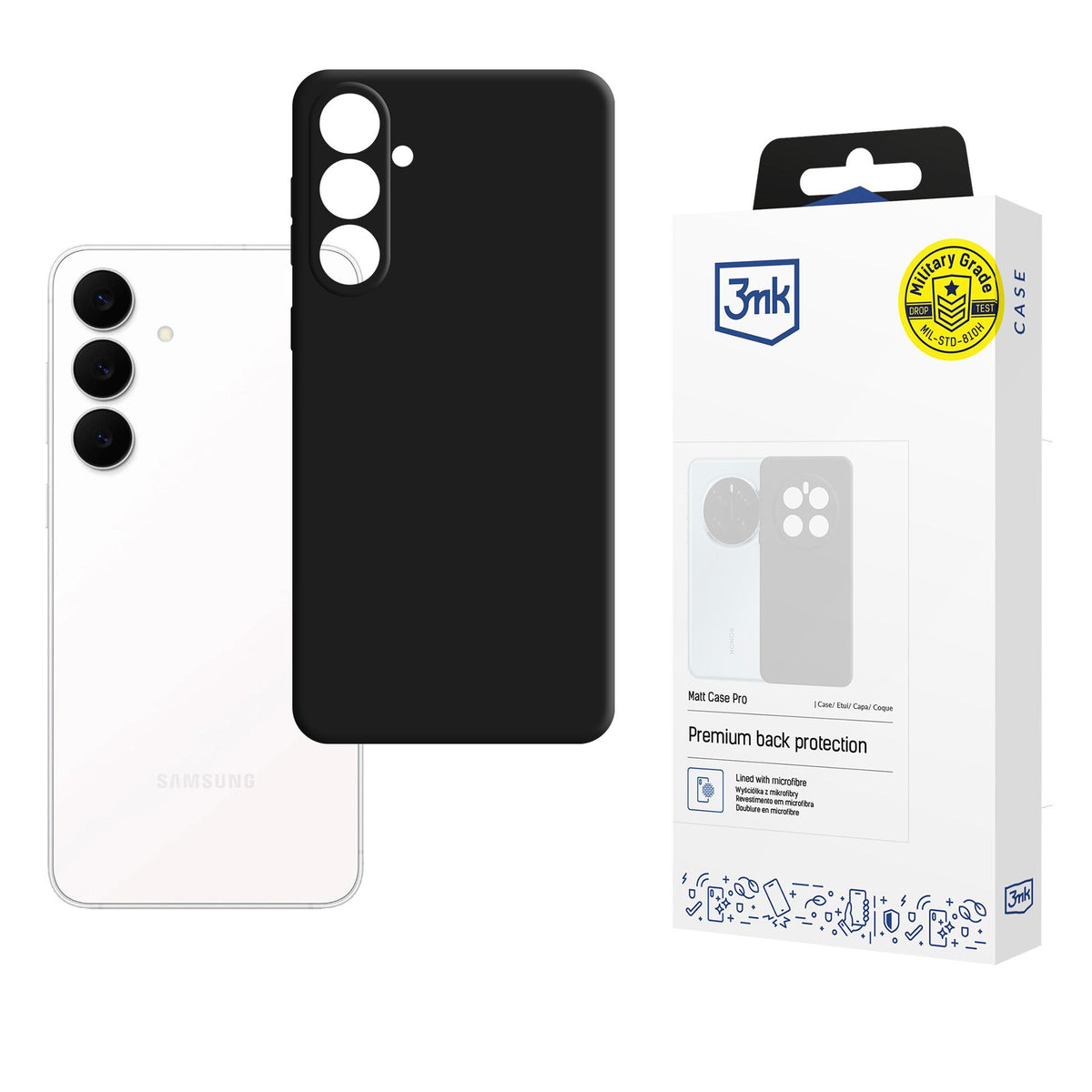 Husa 3mk Matt Pro pentru Samsung Galaxy S25 FE - Matte Negru