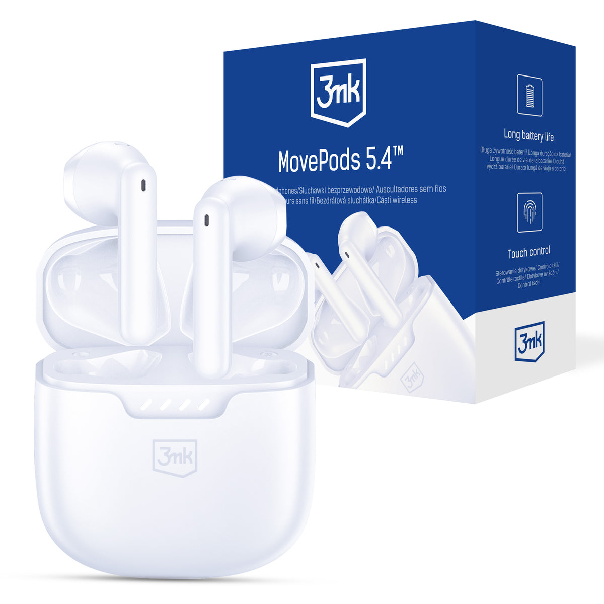 Casti 3mk Movepods 5.4 Wireless - Alb