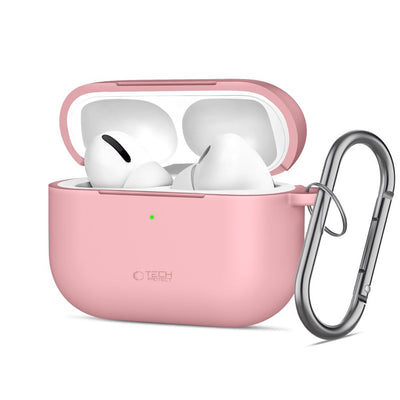 Husa Tech-protect Silicone Hook pentru AirPods Pro - Roz