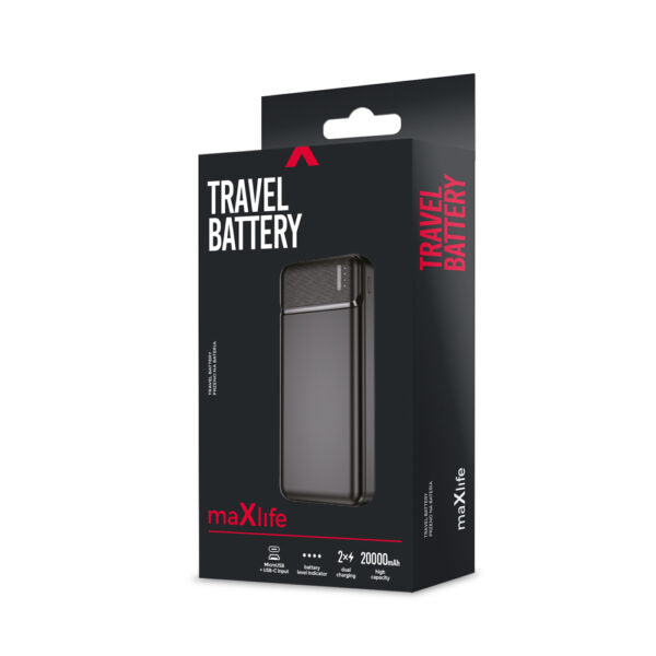 Maxlife power bank MXPB-01 20000 mAh negru