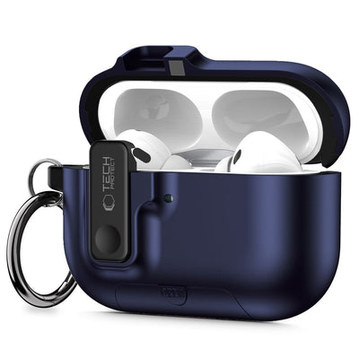 Husa Tech-protect Slim Hook pentru AirPods Pro 3 - Bleumarin