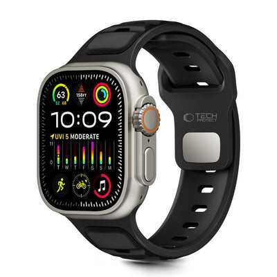 Curea Tech-protect Iconband Line pentru Apple Watch 44 / 45 / 46 / 49 Mm - Negru