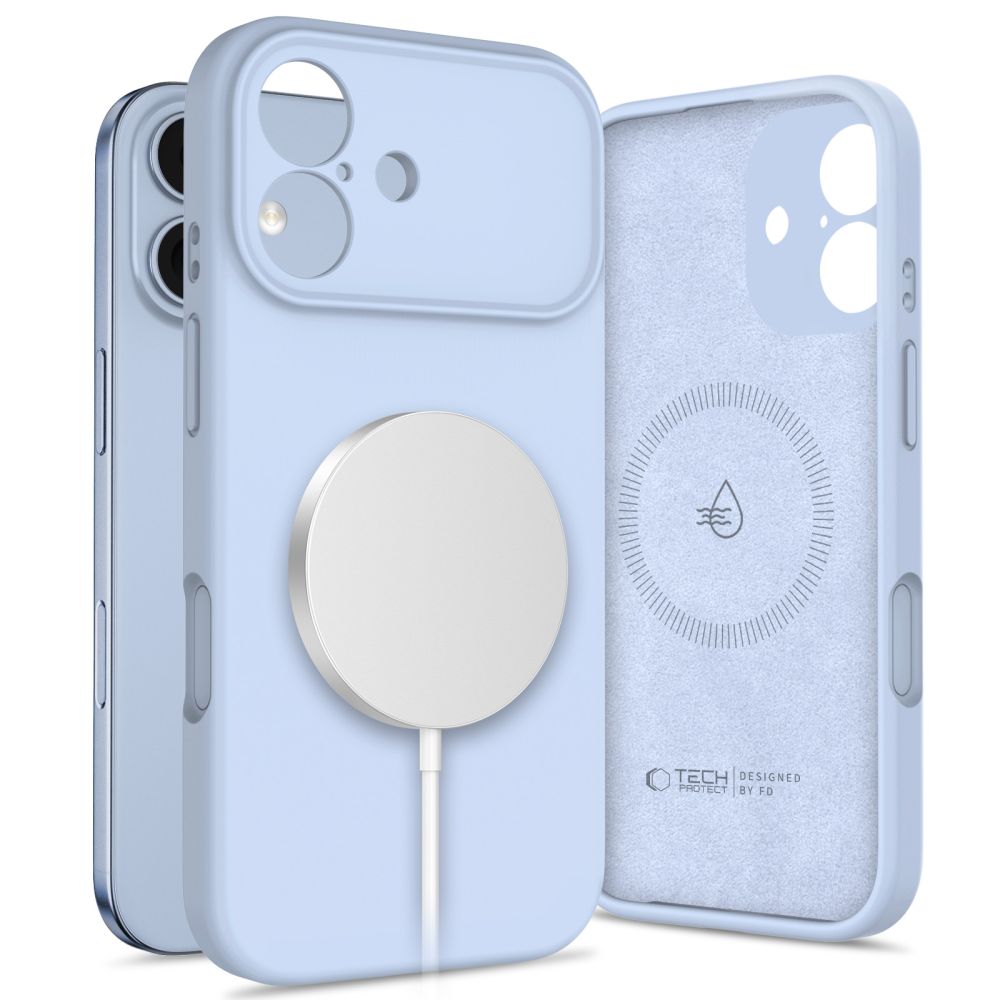 Husa Tech-protect Silicone Magsafe pentru iPhone 17 - Albastru