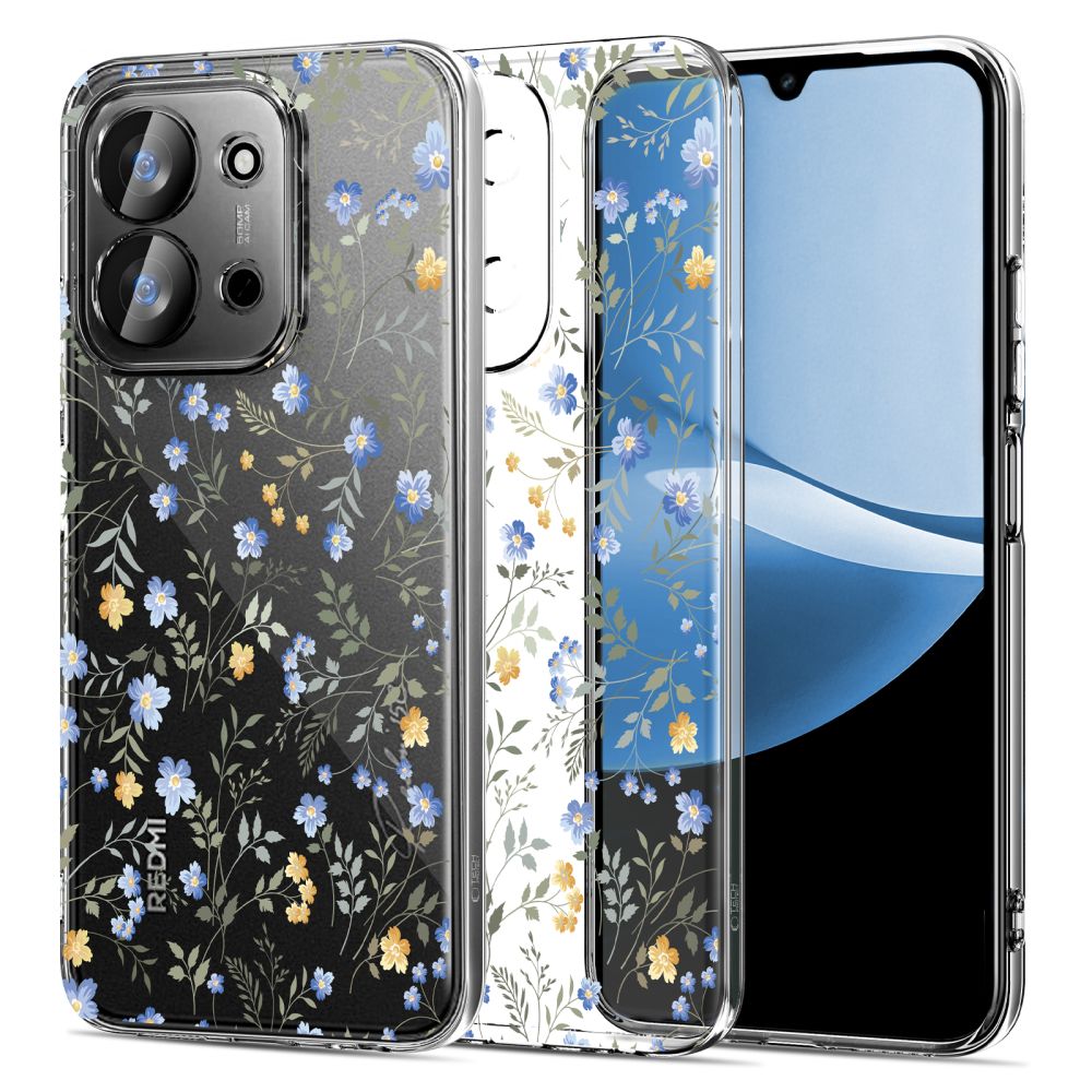 Husa Tech-protect Flexair pentru Xiaomi Redmi 15C 173mm / Poco 85C 173mm - Daisies cu Leaves