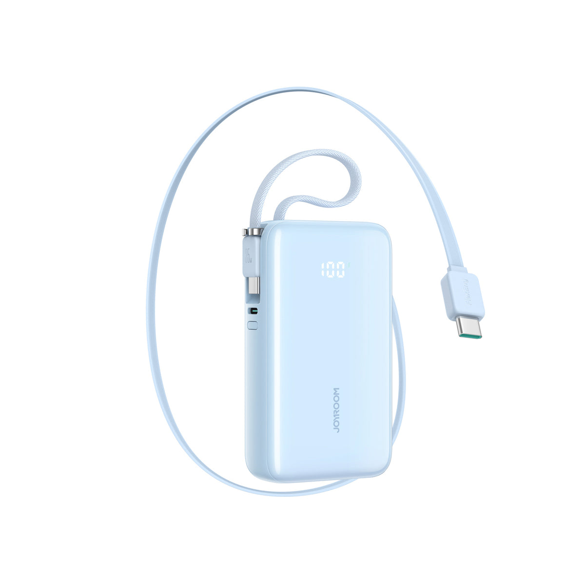 Cablu Joyroom 10000mAh 35W Acumulator extern cu Built-in Retractable Usb-c si Usb-c Lanyard - Albastru