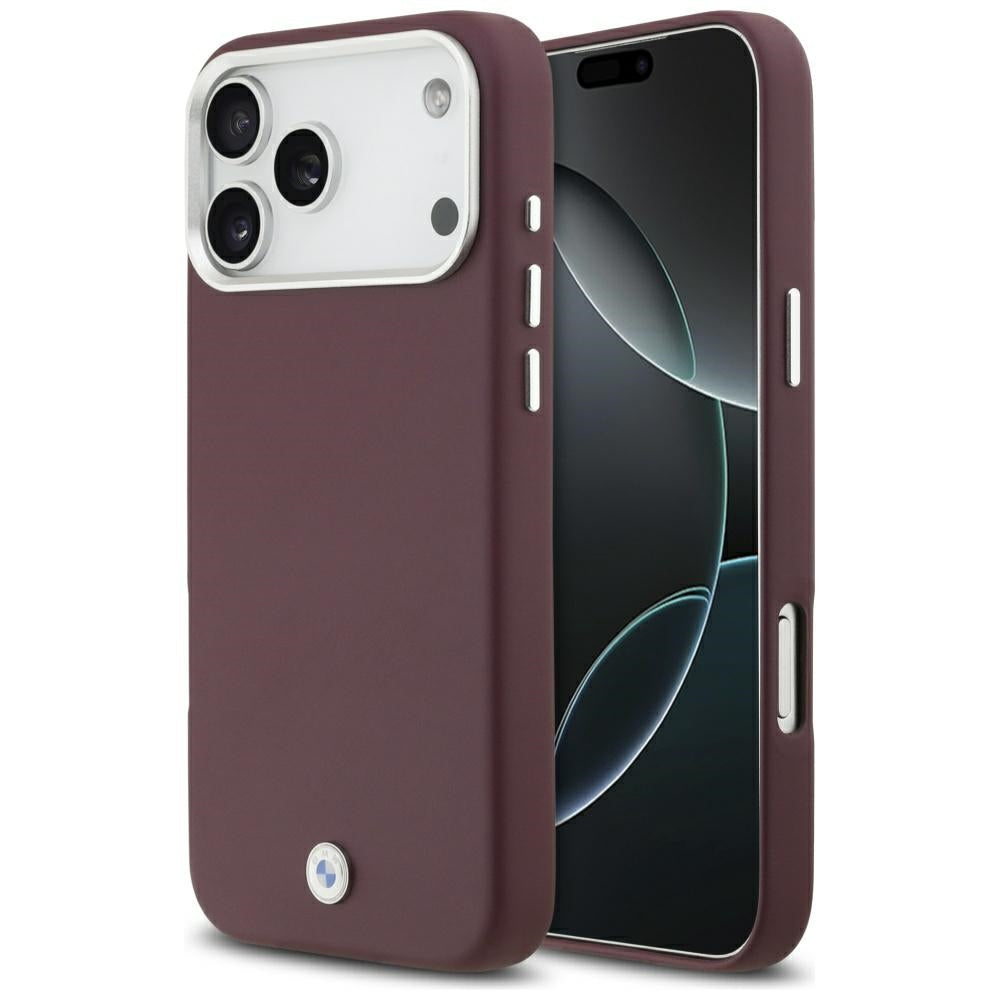 Husa BMW Sign Full Wrapped Metal Magsafe pentru iPhone 17 Pro Max - Rosu