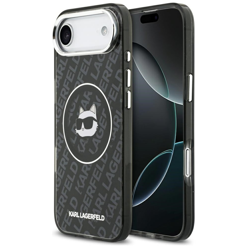 Husa Karl Lagerfeld IML Choupette Head Logo Magsafe iPhone Air - Negru