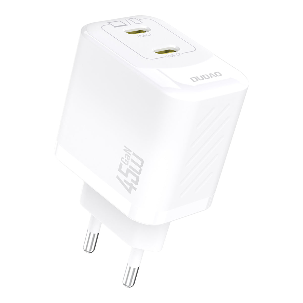 Incarcator priza Dudao A28peu PD 45W Gan 2xUSB-C - Alb