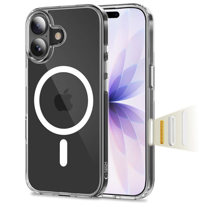 Husa Tech-protect Flexair Hybrid CC Magsafe pentru iPhone 17 - Transparent