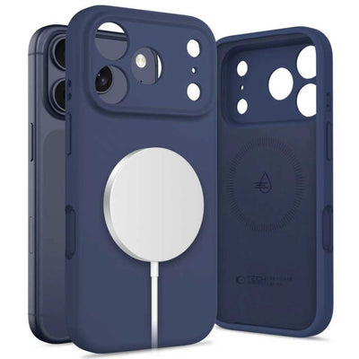 Husa Tech-protect Silicone Magsafe pentru iPhone 17 Pro Max - Bleumarin