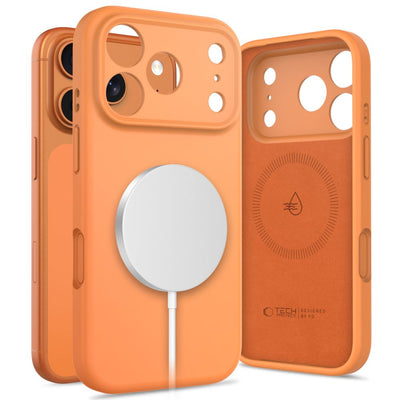 Husa Tech-protect Silicone Magsafe pentru iPhone 17 Pro - Portocaliu