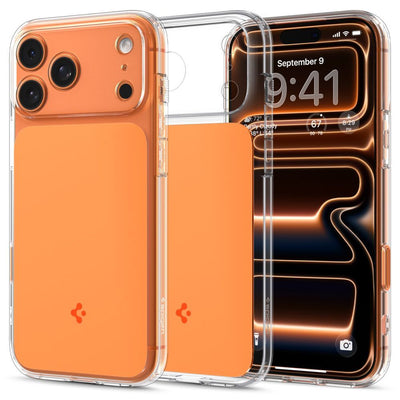 Husa Spigen Thin Fit Magsafe pentru iPhone 17 Pro - Transparent Portocaliu