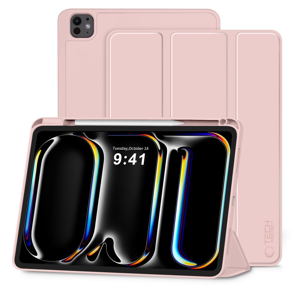 Husa Tech-protect SC Pen pentru iPad Pro 11” 5/6 2024-2025 - Roz