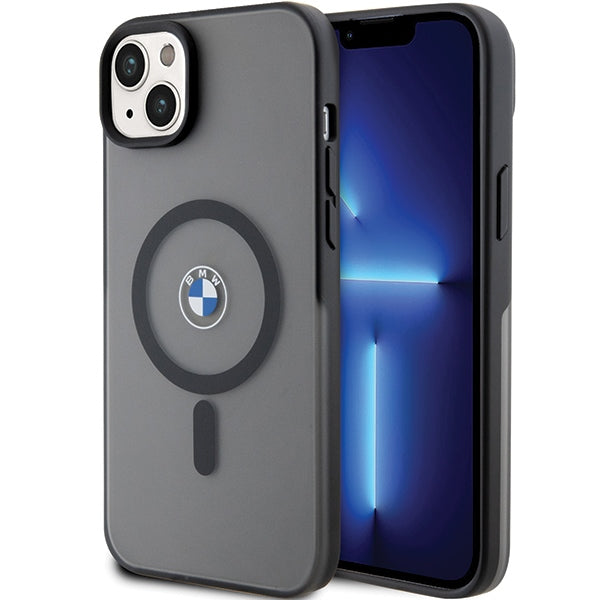 Husa BMW Signature Magsafe pentru iPhone 14 Plus/15 Plus - Negru