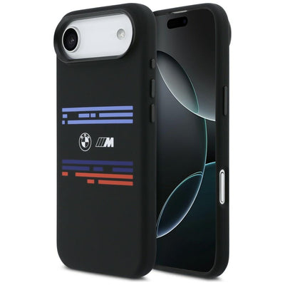 Husa BMW M Silicon Horizontal Line Magsafe pentru iPhone Air - Negru