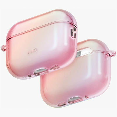 Husa Uniq Iridescia Hang pentru AirPods Pro 3 - Transparent Roz