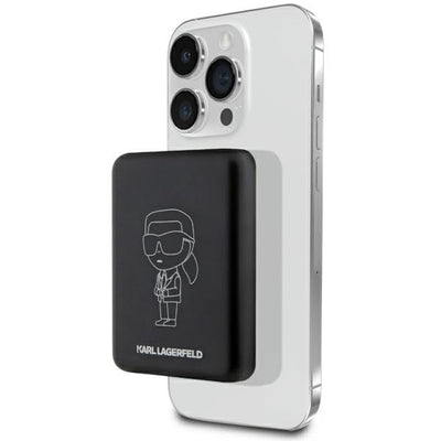 Acumulator extern Karl Lagerfeld Ikonik Magsafe 5W 3000mAh Inductive - Negru